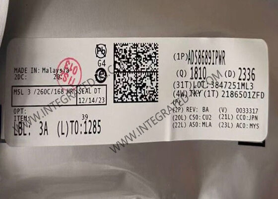 ADS8689IPWR 16비트 100-kSPS 1채널 아날로그-디지털 변환기 집적 회로 칩