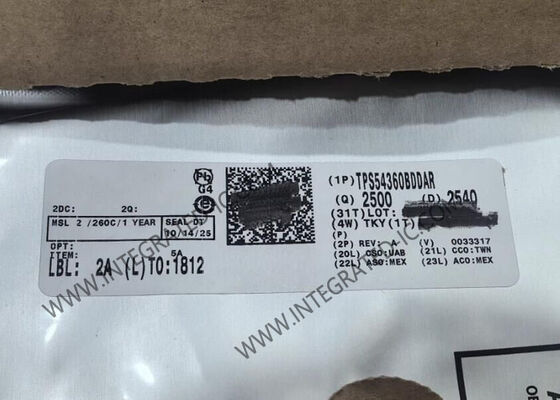 TPS54360BDDAR 집적 회로 칩 3.5A 스텝다운 DC DC 컨버터 (4.5V ~ 60V 입력 및 100kHz ~ 2.5MHz 스위칭 주파수 지원)