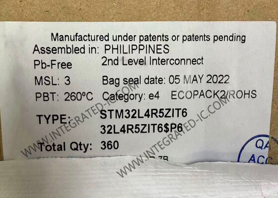 STM32L4R5ZIT6 마이크로 컨트롤러 MCU 32비트 단일 코어 2MB 플래시 메모리 및 144-LQFP 패키지