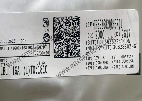 통합 회로 칩 TPS92682QRHBRQ1 듀얼 채널 65V 5A LED 드라이버 IC