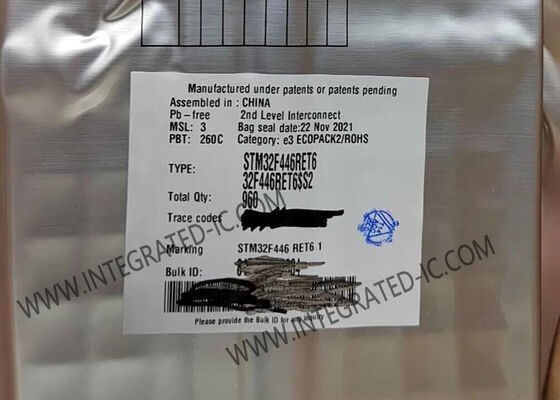 STM32F446RET6 마이크로컨트롤러 MCU 180MHz 32비트 ARM 코르텍스-M4 512 Kbyte 플래시 메모리